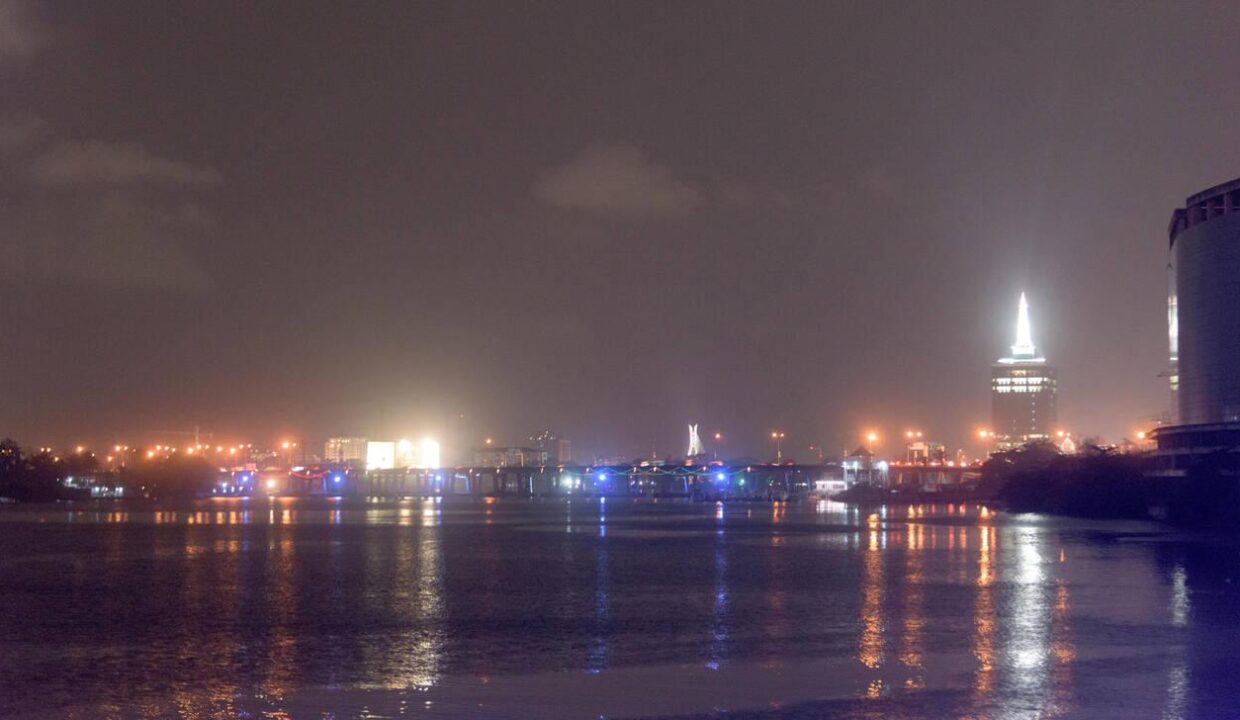 Modern skyline and upscale residences in Victoria Island, a prime Lagos neighborhood.