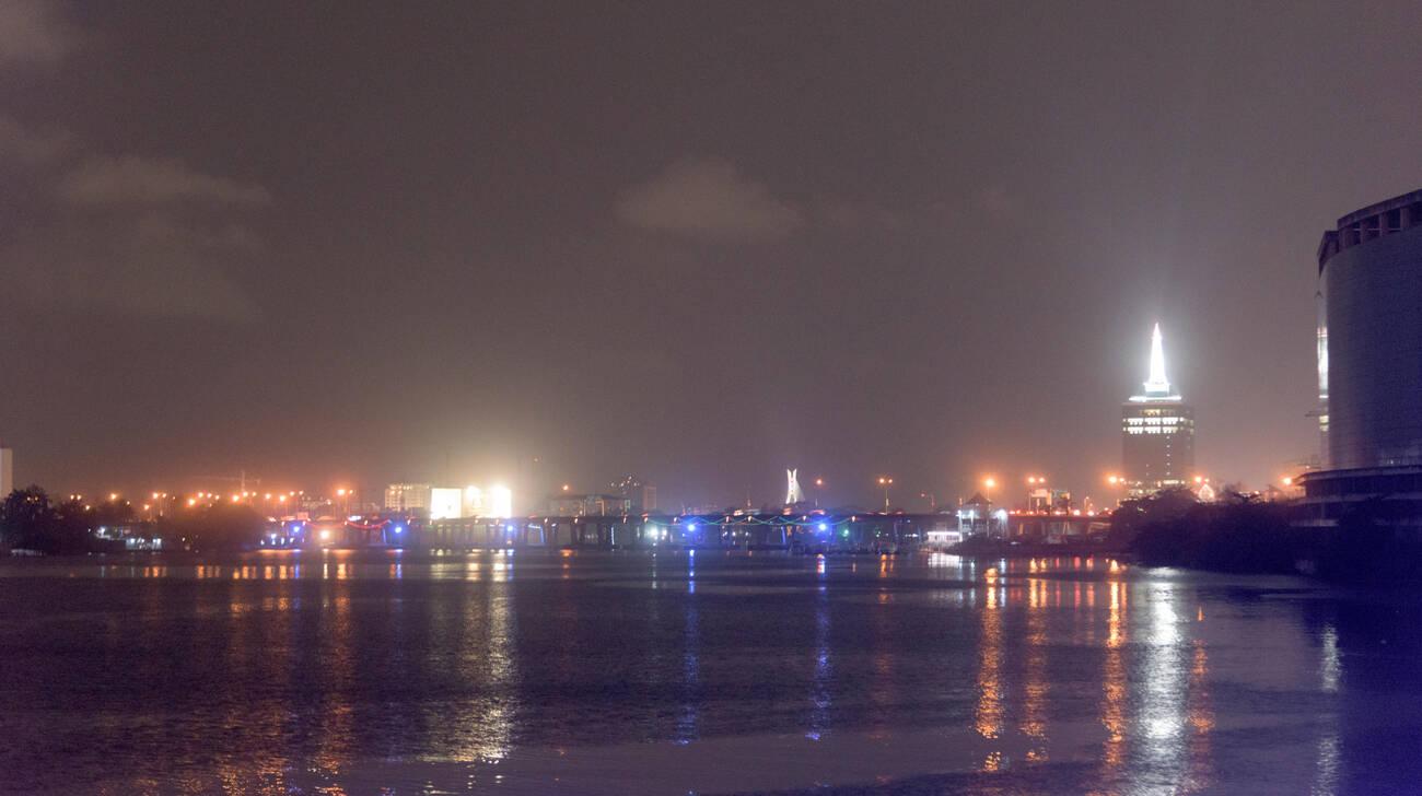 Modern skyline and upscale residences in Victoria Island, a prime Lagos neighborhood.