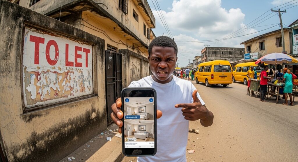 real estate scams in lagos nigeria showing a picture of an agent posting a fake listing in lagos revealed by ATLAS Realtors