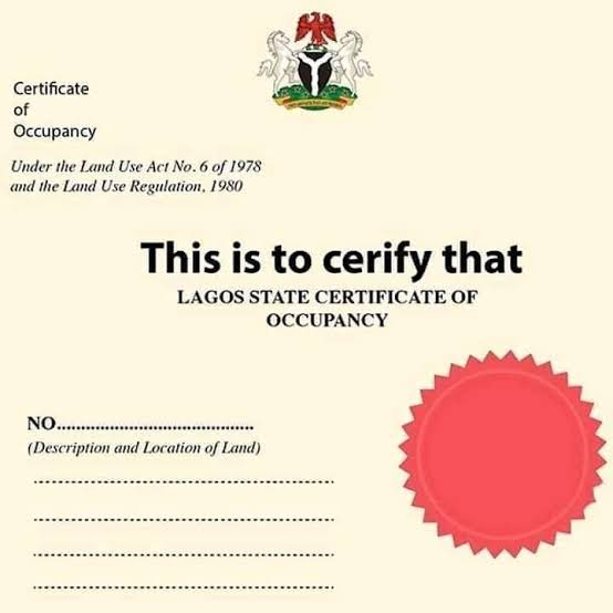 land documents in lagos showing a picture of cofo revealed by atlas realtors