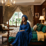 buy property in nigeria from canada showing a picture of a woman in her bedroom