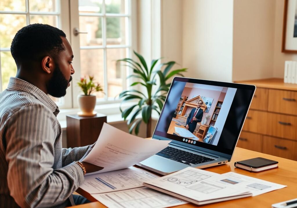 real estate services in lagos showing a picture of man having consultaion with ATLAS Realtors