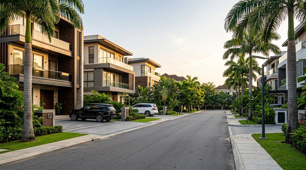 real estate broker in ajah showing a picture of an estate pictured by atlas realtors